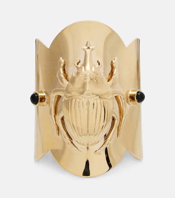 Scarab镀金开口手镯 | La DoubleJ