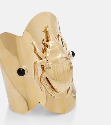 Scarab镀金开口手镯 | La DoubleJ