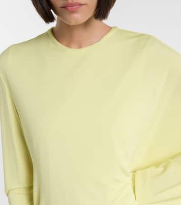 Robe longue asymétrique en crêpe | Tom Ford