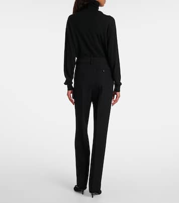 Gerade High-Rise-Hose aus Schurwolle | Victoria Beckham