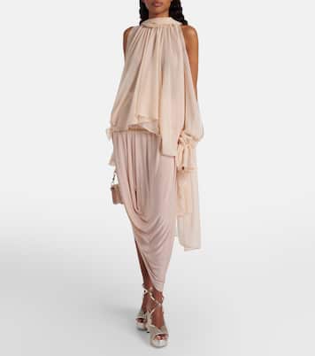 Karli 125 mesh and leather platform sandals | Jimmy Choo