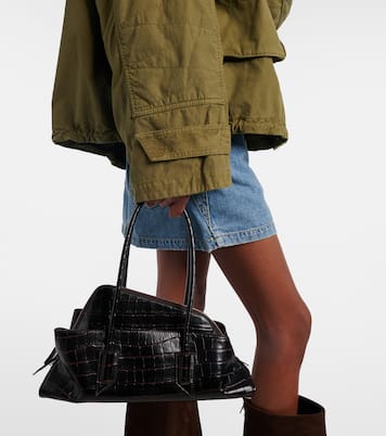 Leather-trimmed cotton jacket | The Attico