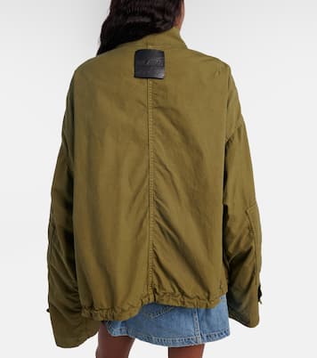 Leather-trimmed cotton jacket | The Attico