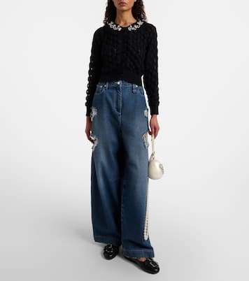 Embellished mohair-blend cardigan | Simone Rocha