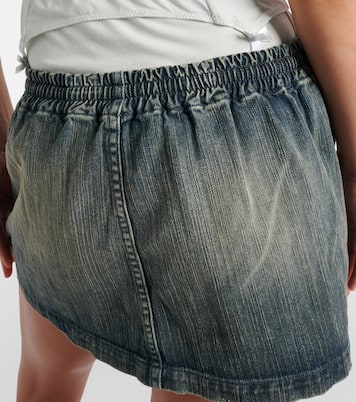 Mini-jupe en denim délavé | Balenciaga