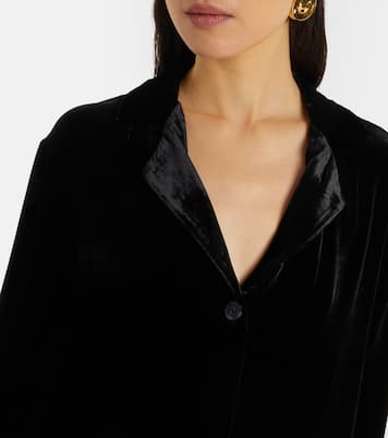 Calabasas velvet shirt | Asceno