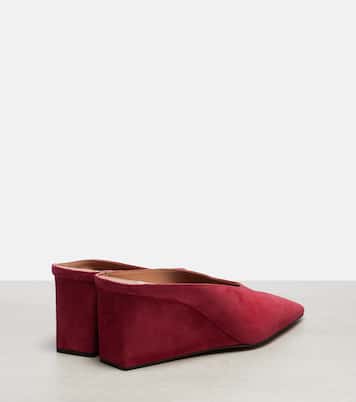 Mules Cube 75 in suede con zeppa | Alaïa