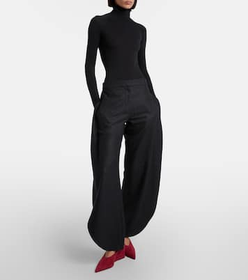 Mules Cube 75 in suede con zeppa | Alaïa