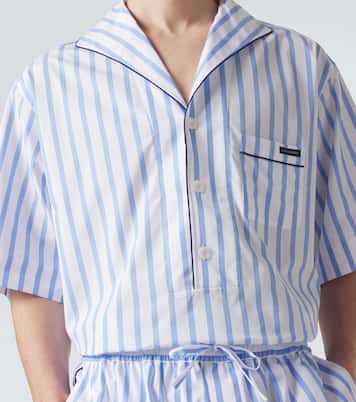 Striped cotton and silk poplin shirt | Dolce&Gabbana