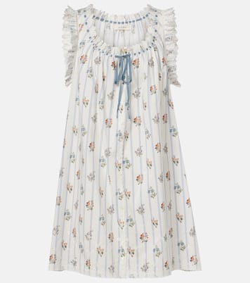 Nessie floral striped cotton shirt dress | Dôen