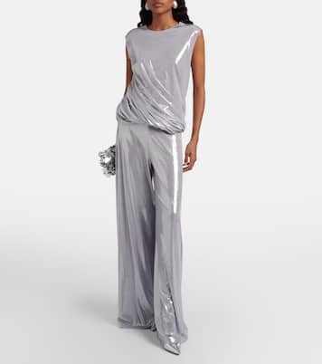 Twist metallic-effect top | Norma Kamali