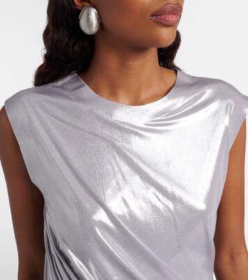Twist metallic-effect top | Norma Kamali