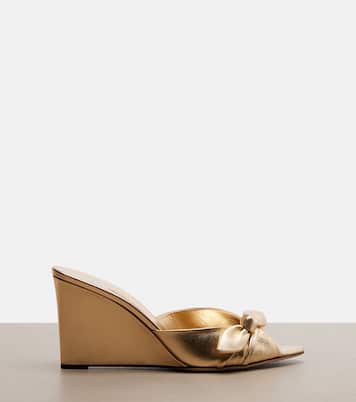 Mules compensées Livi en cuir métallisé | Jimmy Choo