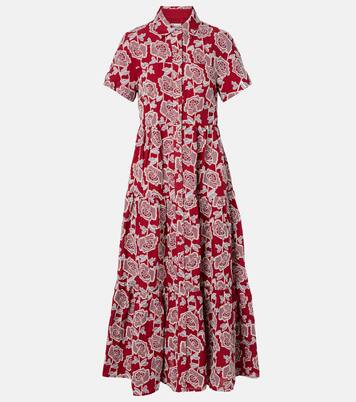 Embroidered cotton-blend shirt dress | Erdem
