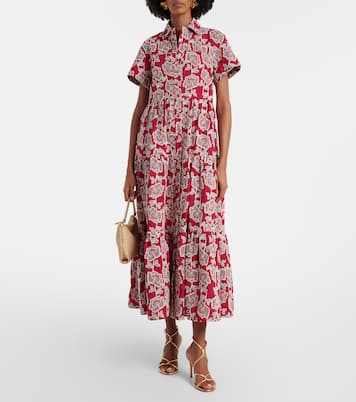 Embroidered cotton-blend shirt dress | Erdem