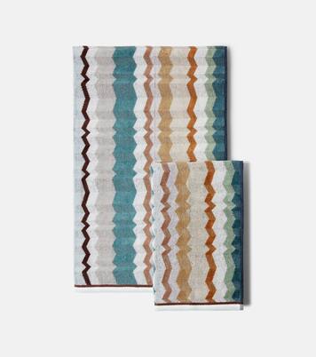 Eva set of 2 cotton terry towels | Missoni
