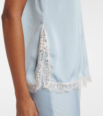 Top lencero Hanna de satén con encaje | Faithfull