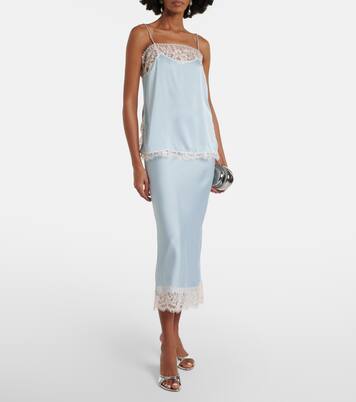 Top lencero Hanna de satén con encaje | Faithfull