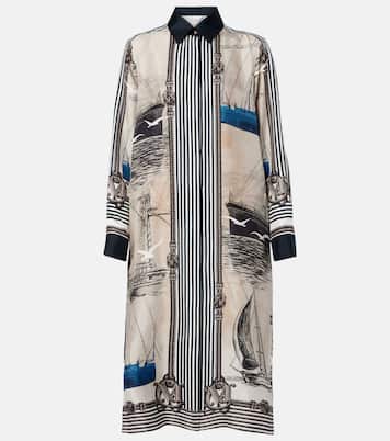 Robe chemise en soie à imprimé | Max Mara
