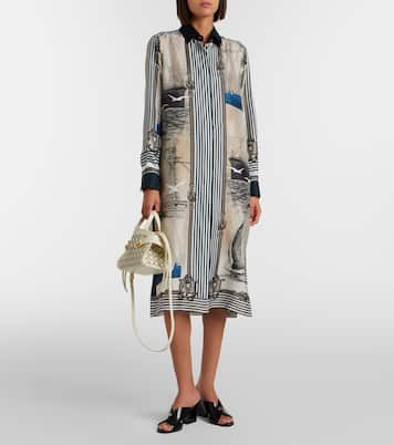 Robe chemise en soie à imprimé | Max Mara