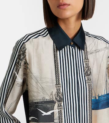 Robe chemise en soie à imprimé | Max Mara