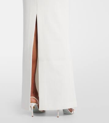 Bridal Cameron caped crêpe gown | Rebecca Vallance