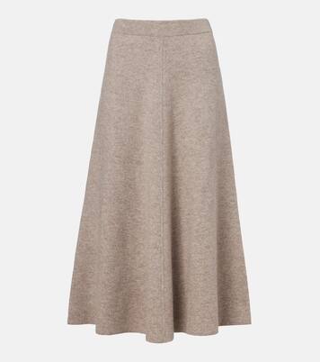 Wool and cashmere midi skirt | Jardin des Orangers