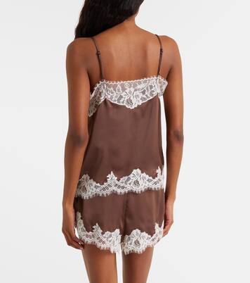 Top en satin à finitions en dentelle | Faithfull