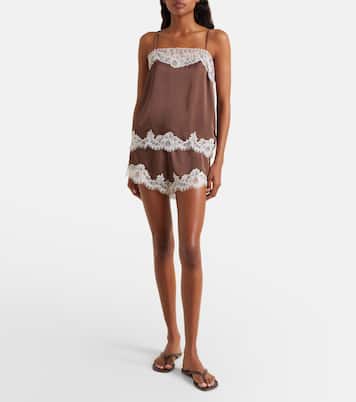 Top en satin à finitions en dentelle | Faithfull