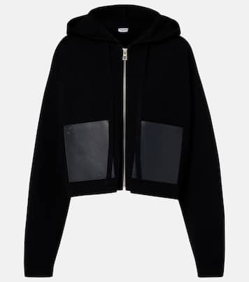 Kapuzenjacke Anagram aus Wolle mit Leder | Loewe