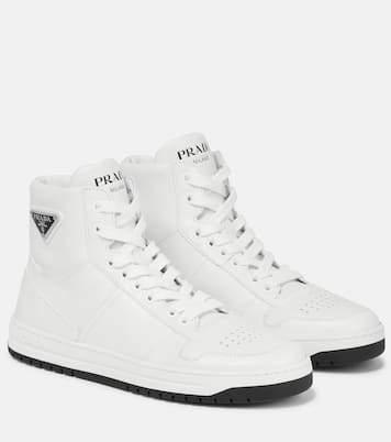 Leather high-top sneakers | Prada