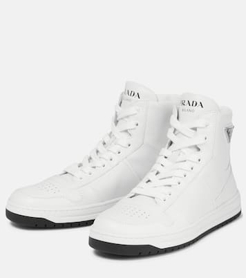 Leather high-top sneakers | Prada