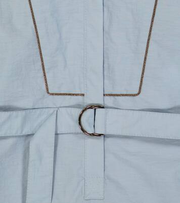 Embellished puff-sleeve dress | Brunello Cucinelli Kids