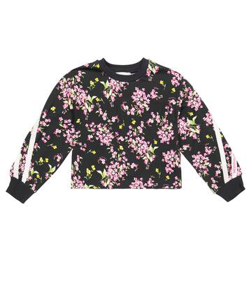 Sweat-shirt en coton mélangé à fleurs | Monnalisa