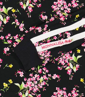 Sweat-shirt en coton mélangé à fleurs | Monnalisa