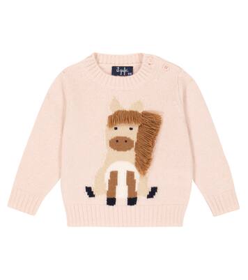 Bebé - jersey de lana virgen en intarsia | Il Gufo