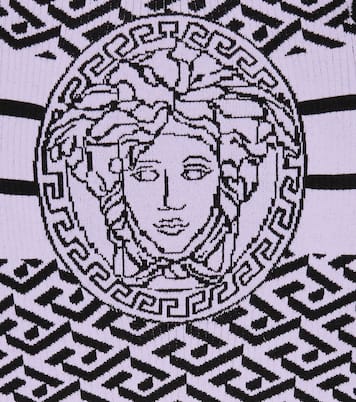 Cotton and wool jacquard sweater | Versace Kids