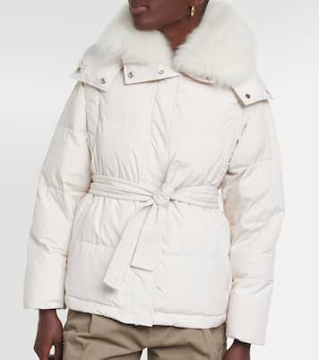Daunenjacke mit Shearling | Yves Salomon