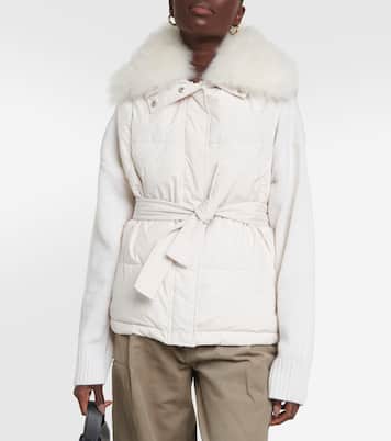 Daunenjacke mit Shearling | Yves Salomon
