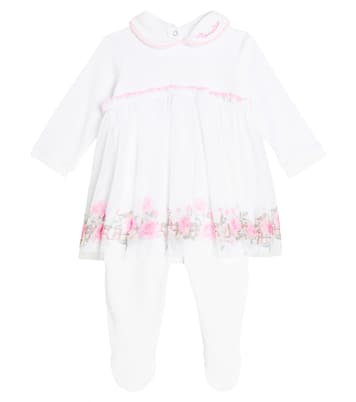Baby floral-embellished cotton bodysuit | Monnalisa