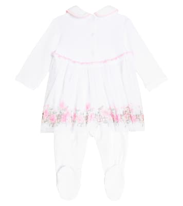 Baby floral-embellished cotton bodysuit | Monnalisa