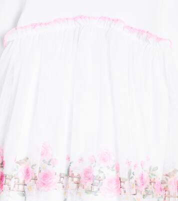 Baby floral-embellished cotton bodysuit | Monnalisa