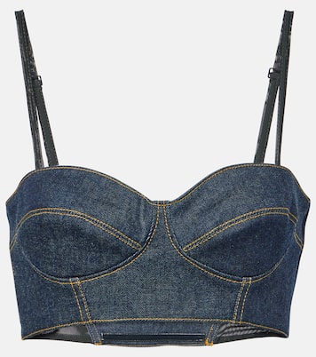 Denim bra top | Alaïa