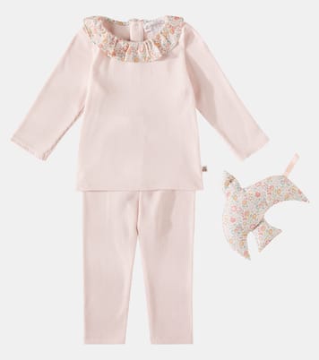 Baby Set Daisie aus Top, Hose und Kuscheltier | Bonpoint