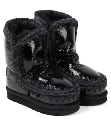 Schneestiefel aus Leder mit Shearling | Mou Kids