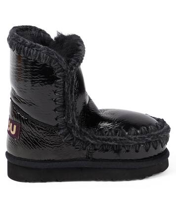 Schneestiefel aus Leder mit Shearling | Mou Kids