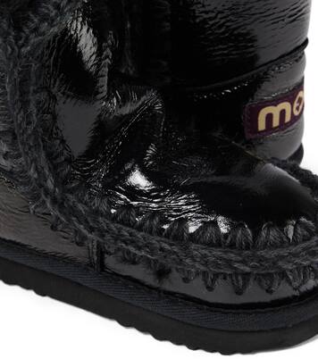 Schneestiefel aus Leder mit Shearling | Mou Kids