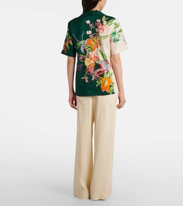 Aggie floral linen-blend shirt | Alémais