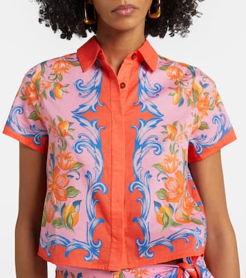 Hemd Sicily Flowers aus Baumwolle | Farm Rio