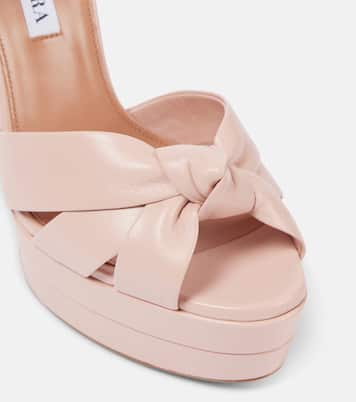 Nina 130 leather platform sandals | Aquazzura